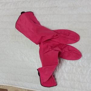 Go Go Golosh Waterproof Shoe Protector Pink Back Zipper Sz M